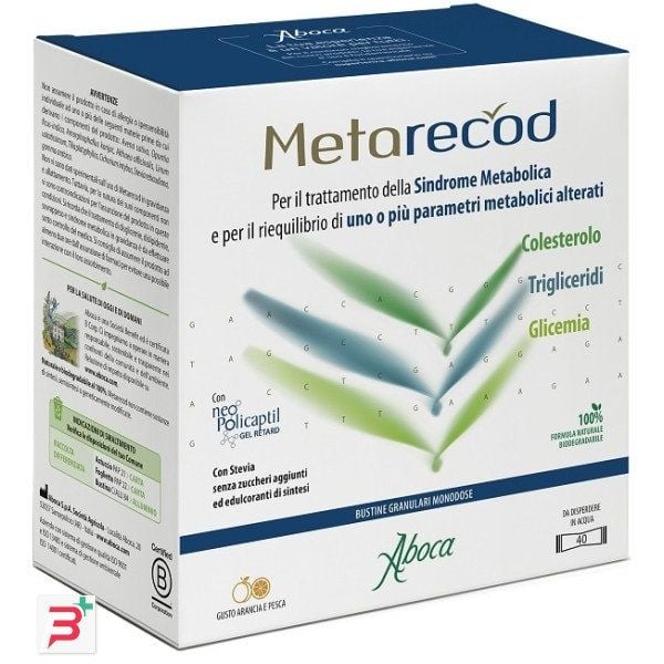 Aboca Metarecod Metabolic Syndrome 40 Sachets on sale in pharmacies
